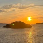 天草市、日本三大松島の1つに数えられる天草松島の夕陽風景