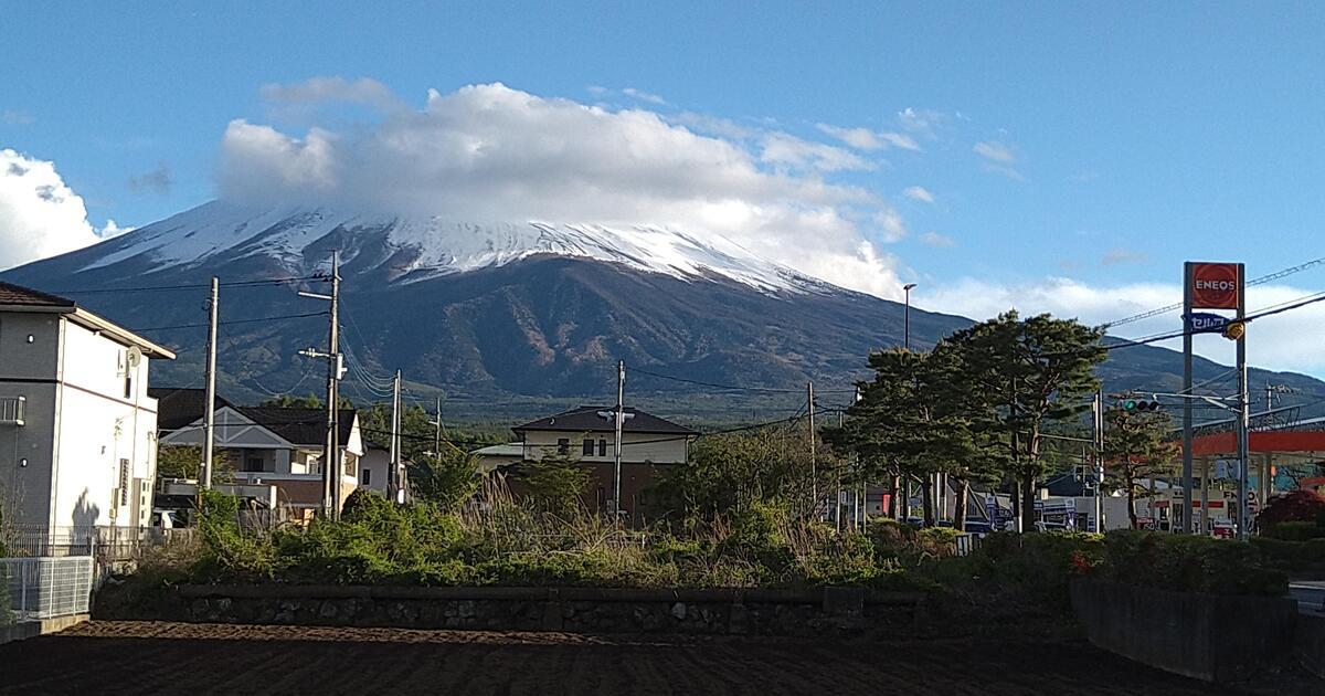 富士河口湖町から見える富士山