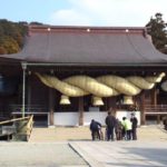 福津市の宮地嶽神社、見所の1つである日本一大きな注連縄（しめなわ）