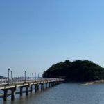 蒲郡市、三河湾に面し、潮干狩りの人気スポットにもなっている竹島