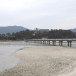 蒲郡市竹島町、島自体が国の天然記念物になっている無人島、竹島へ続く橋の風景