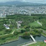 函館市五稜郭町、展望台から見える特別史跡の五稜郭