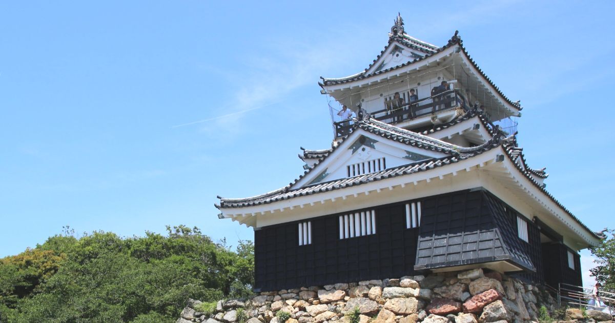 浜松市中区元城町、徳川家康ゆかりの浜松城の天守閣風景