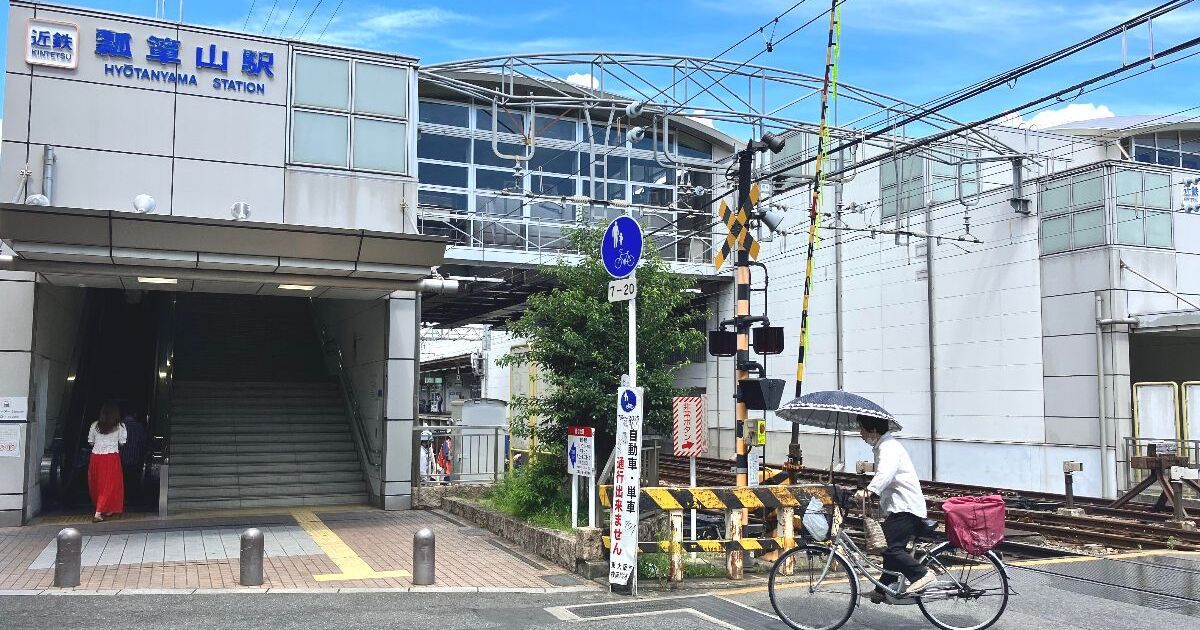 東大阪市昭和町、近鉄奈良線の瓢簞山駅（1日あたりの乗降人員数21,783人／2018年）