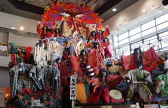 久慈市中町、道の駅くじ やませ土風館に展示されている、久慈秋祭りの山車