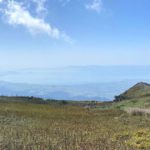 米原市上野、伊吹山から望む近江平野と琵琶湖の風景