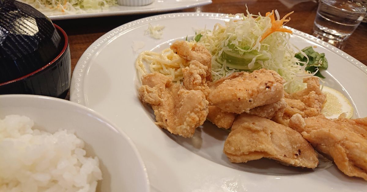 宮崎市橘通西、珈琲houseメルビィの人気メニュー、若鶏の唐揚げ