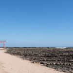 宮崎市青島、縁結びのパワースポットとして人気の青島神社周辺の砂浜風景