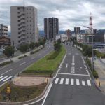 長野駅周辺の市道、七瀬北中線の風景