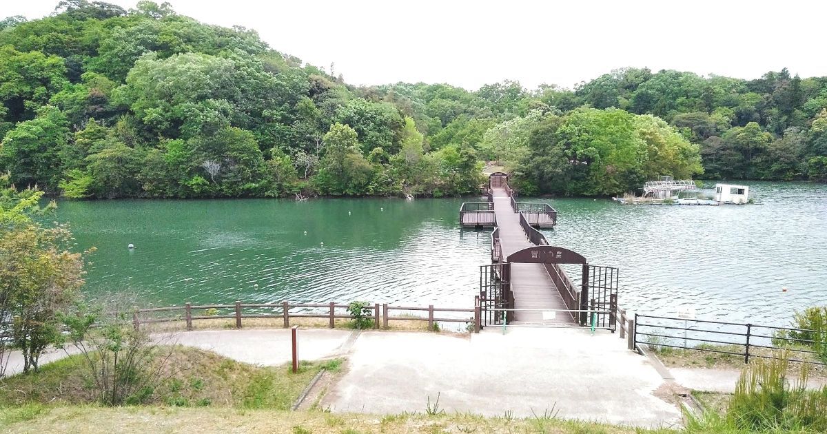 山陽小野田市高畑、アスレチックやキャンプ場などもある、江汐公園の冒険の橋
