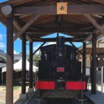 下関市豊田町、道の駅 蛍街道西ノ市で展示されている旧長門鉄道の蒸気機関車