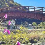 塩尻市奈良井、中山道の奈良井宿、木曽の大橋の風景