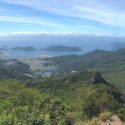 小豆島町寒霞渓、寒霞渓山頂展望台から見える瀬戸内海の風景