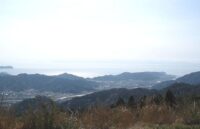 有田川町の千葉山山頂から望む紀伊水道の風景